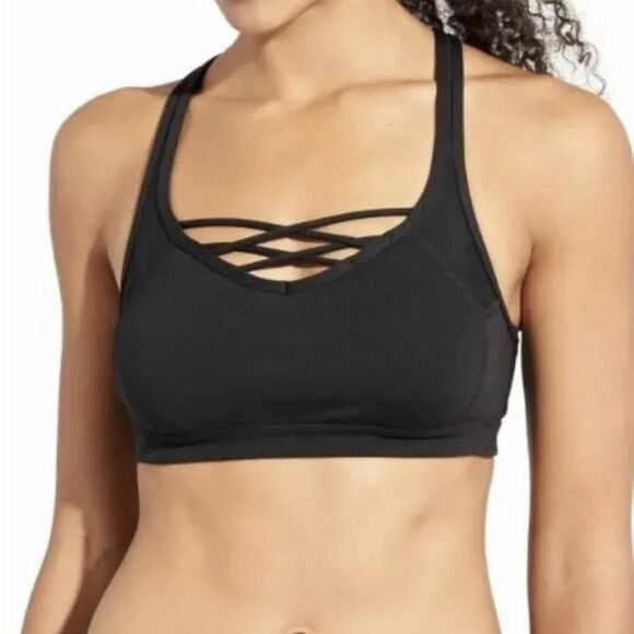 Athleta Mind Over Mat Black Sports Bra Size XS - Picture 1 of 7